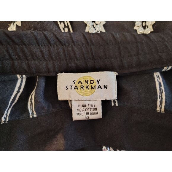 Sandy Starkman XL Skirt, Black White Embroidered, Boho Hippie, Maxi Cotton READ - Picture 8 of 8